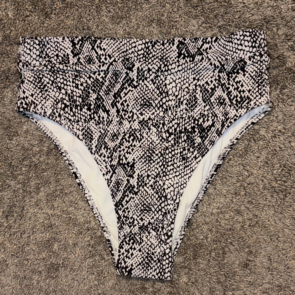 Xhilaration High Waisted Snake Skin Print Bikini Bottoms
